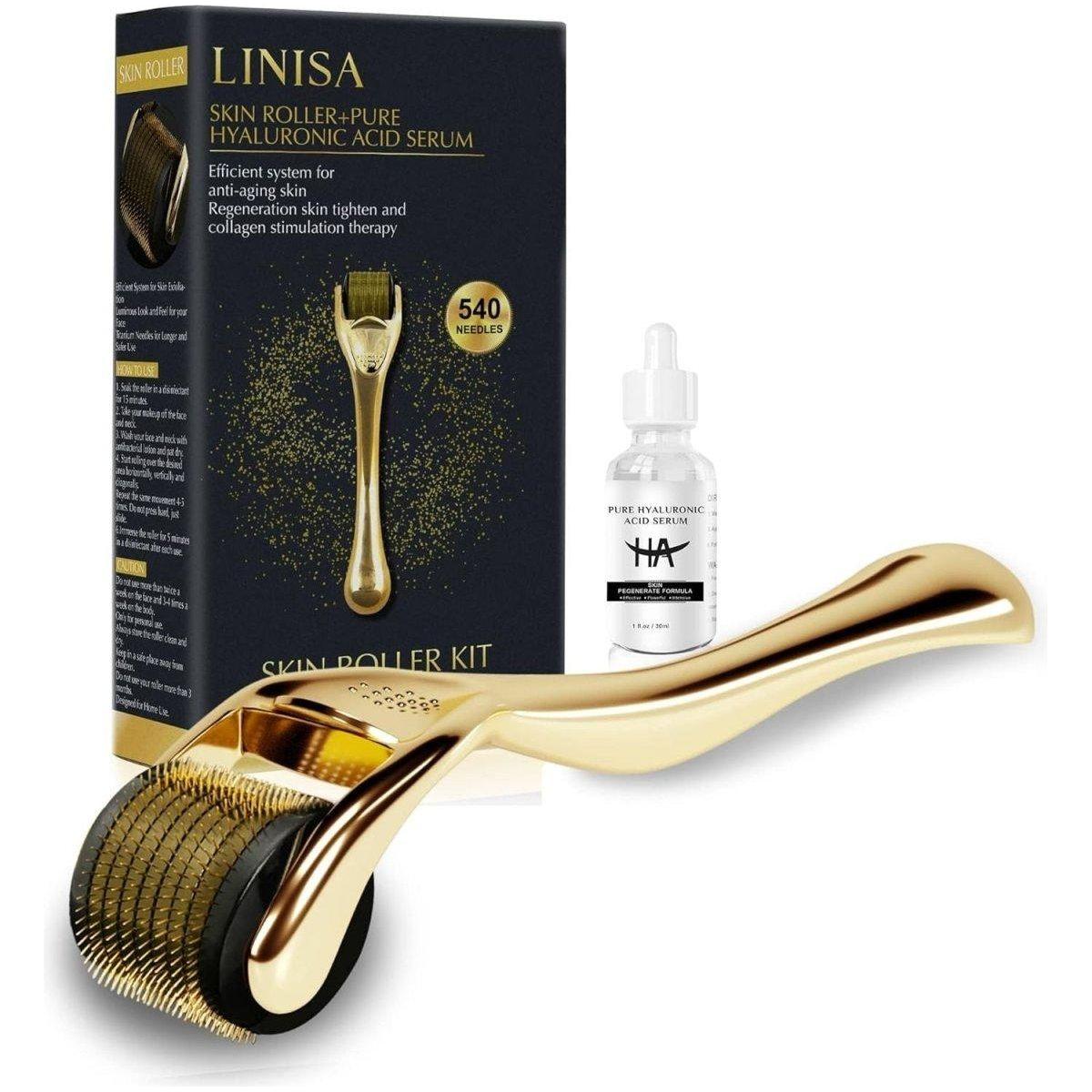 Derma Roller y suero de vitamina C - Set de 30 ml: un dúo dinámico para el rejuvenecimiento de la piel Derma Roller and Vitamin C Serum - 30ml Set: A Dynamic Duo for Skin Rejuvenation - Glam Global UKLinisa