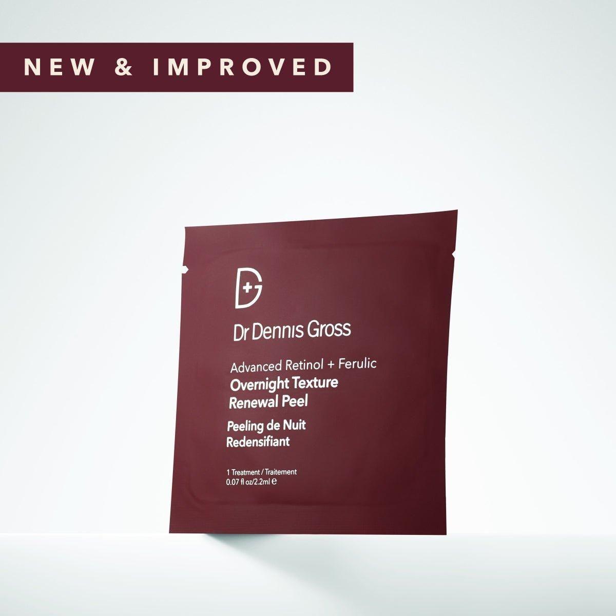 Dr. Dennis Gross Advanced Retinol & Ferulic Overnight Texture Renewal Peel – 2.2ml | 16 Applications Dr Dennis Gross Advanced Retinol & Ferulic Overnight Texture Renewal Peel - 2.2ml - Glam Global UKDr Dennis Gross