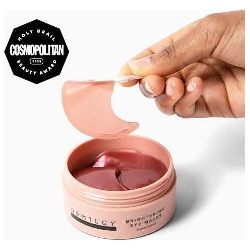 DRMTLGY Mascarillas iluminadoras para ojos - Mascarillas para ojos con cafeína - 60 parches debajo de los ojos  DRMTLGY Brightening Eye Masks - Caffeine Eye Masks - 60 Under Eye Patches - Glam Global UKDRMTLGY