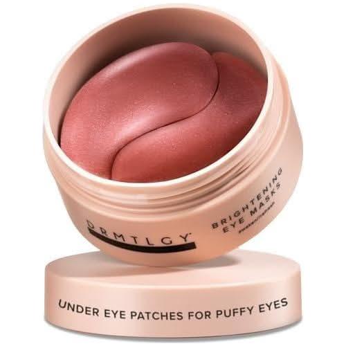 DRMTLGY Mascarillas iluminadoras para ojos - Mascarillas para ojos con cafeína - 60 parches debajo de los ojos  DRMTLGY Brightening Eye Masks - Caffeine Eye Masks - 60 Under Eye Patches - Glam Global UKDRMTLGY