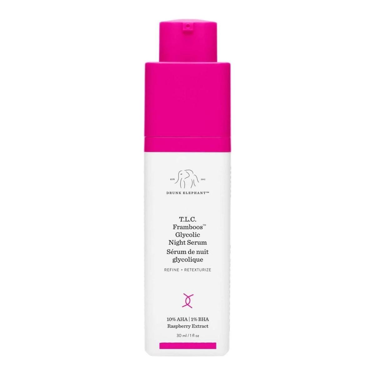 Drunk Elephant T.L.C. Framboos™ Glycolic Night Serum – 30ml | Overnight Brightening & Smoothing Drunk Elephant T.L.C. Framboos™ Glycolic Night Serum - 30ml - Glam Global UKDrunk Elephant