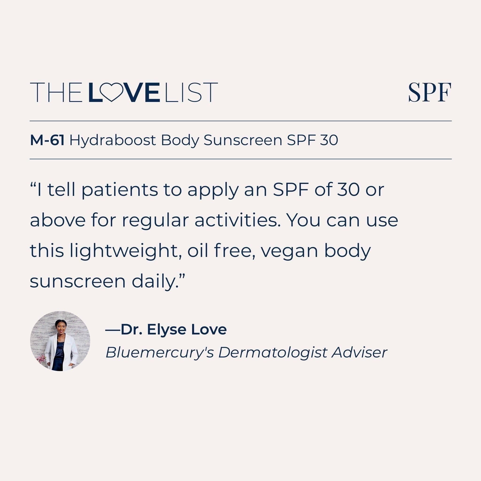 M-61 Hydraboost Body Sunscreen SPF 30 – 150ml | Hydrating, Firming & Antioxidant Mineral SPF M - 61 Hydraboost Body Sunscreen SPF 30 - 150ml - Glam Global UKM - 61