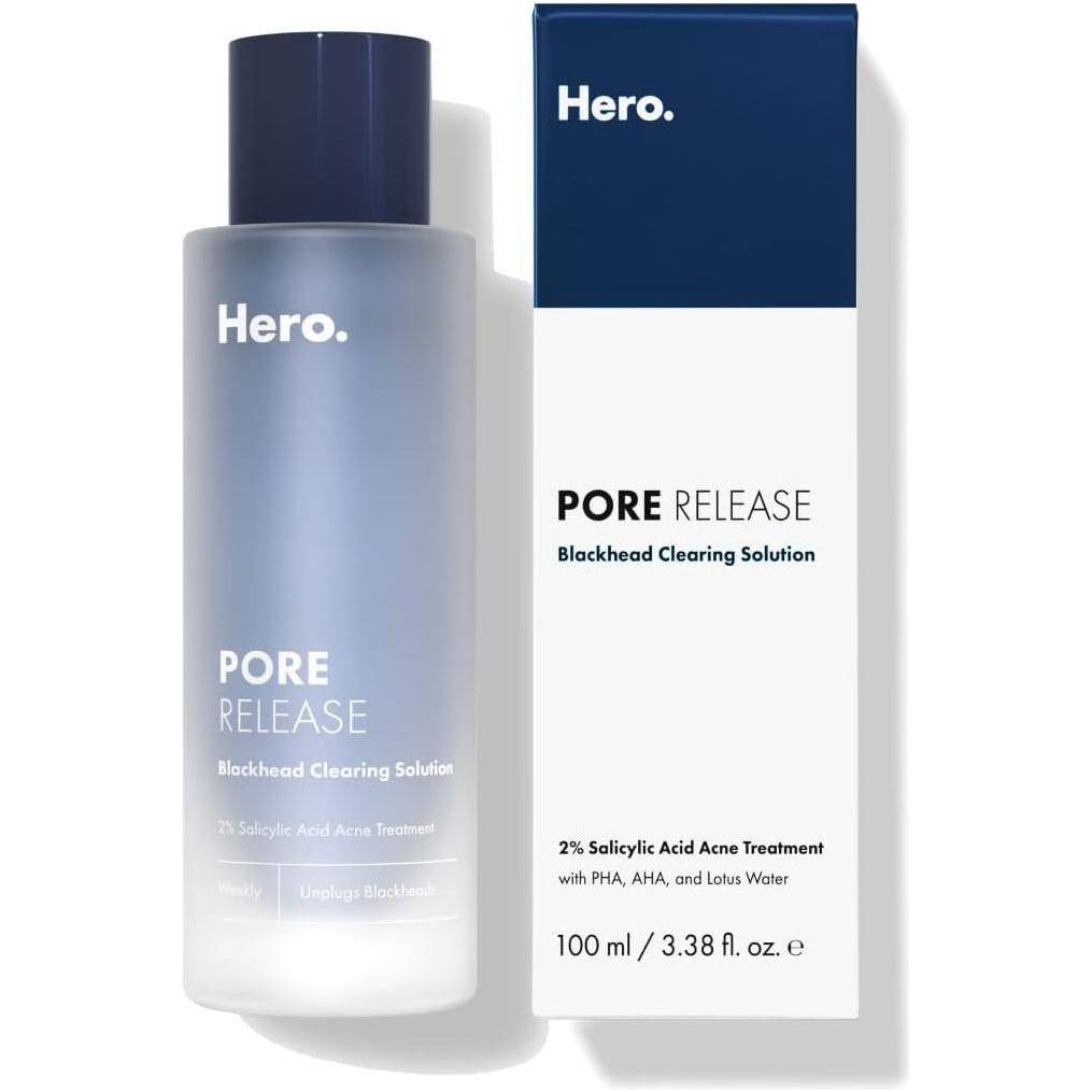 Hero Pore Release Blackhead Clearing Solution - 100ml | Unclogs & Clears Stubborn Blackheads Hero Pore Release Blackhead Clearing Solution - 100ml - Glam Global UKHero