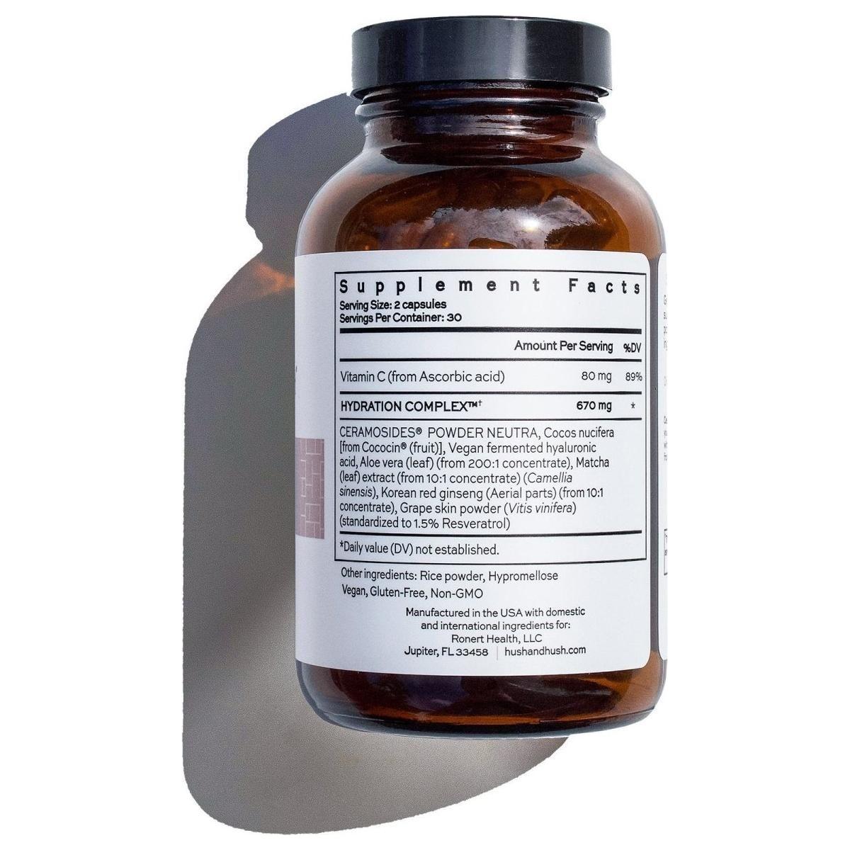 Hush & Hush SkinCapsule HYDRATE+ – 60 Capsules | Daily Hydrating Supplement for Glowing, Youthful Skin Hush & Hush | SkinCapsule HYDRATE+ - Glam Global UKHush & Hush