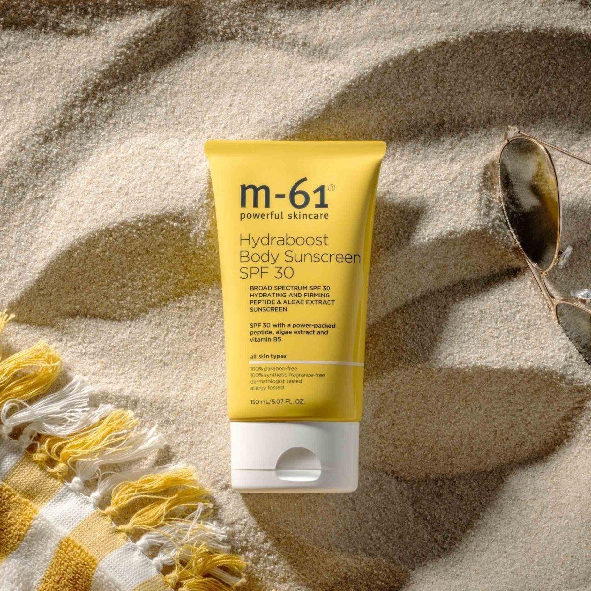 M-61 Hydraboost Body Sunscreen SPF 30 – 150ml | Hydrating, Firming & Antioxidant Mineral SPF M - 61 Hydraboost Body Sunscreen SPF 30 - 150ml - Glam Global UKM - 61