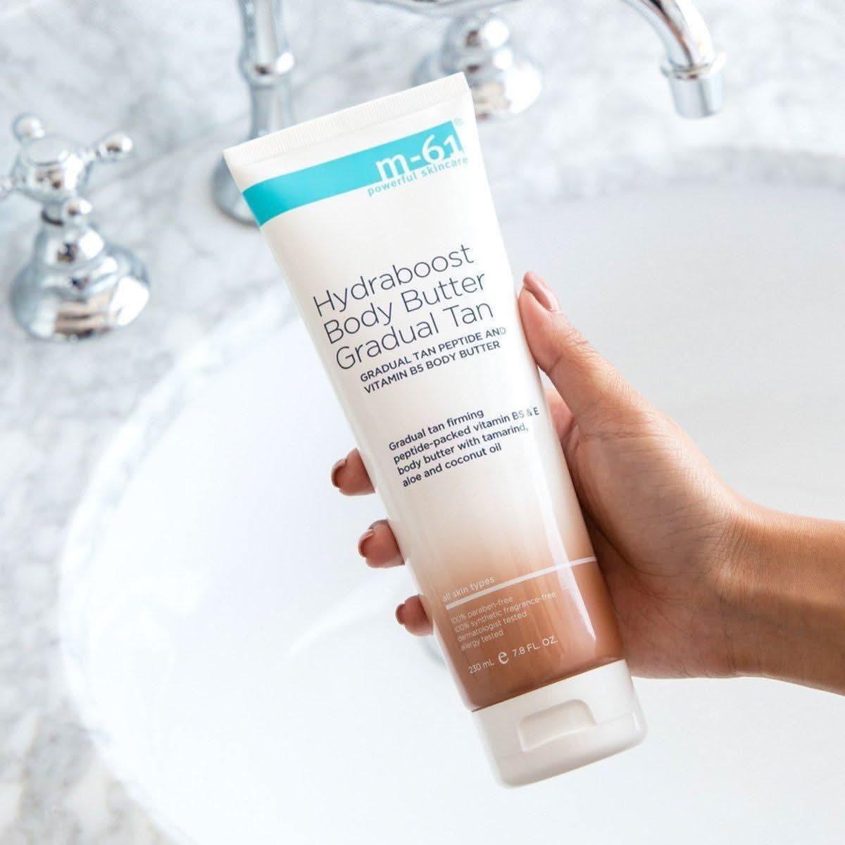 M-61 Hydraboost Gradual Tan Body Butter – 230ml | Hydrating Self-Tanning Body Moisturiser for Firm, Radiant Skin M - 61 Hydraboost Gradual Tan Body Butter - 230ml - Glam Global UKM - 61