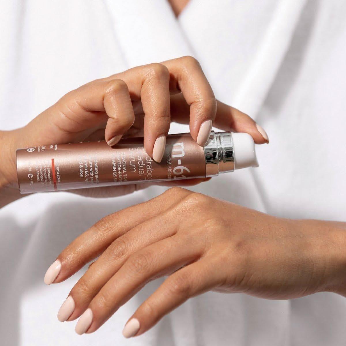 M-61 Hydraboost Gradual Tan Serum – 30ml | Hydrating Self-Tanning Serum with Peptides & Hyaluronic Acid M - 61 Hydraboost Gradual Tan Serum - 30ml - Glam Global UKM - 61