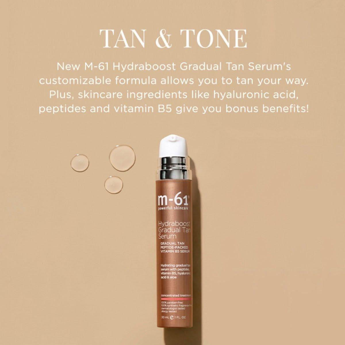 M-61 Hydraboost Gradual Tan Serum – 30ml | Hydrating Self-Tanning Serum with Peptides & Hyaluronic Acid M - 61 Hydraboost Gradual Tan Serum - 30ml - Glam Global UKM - 61