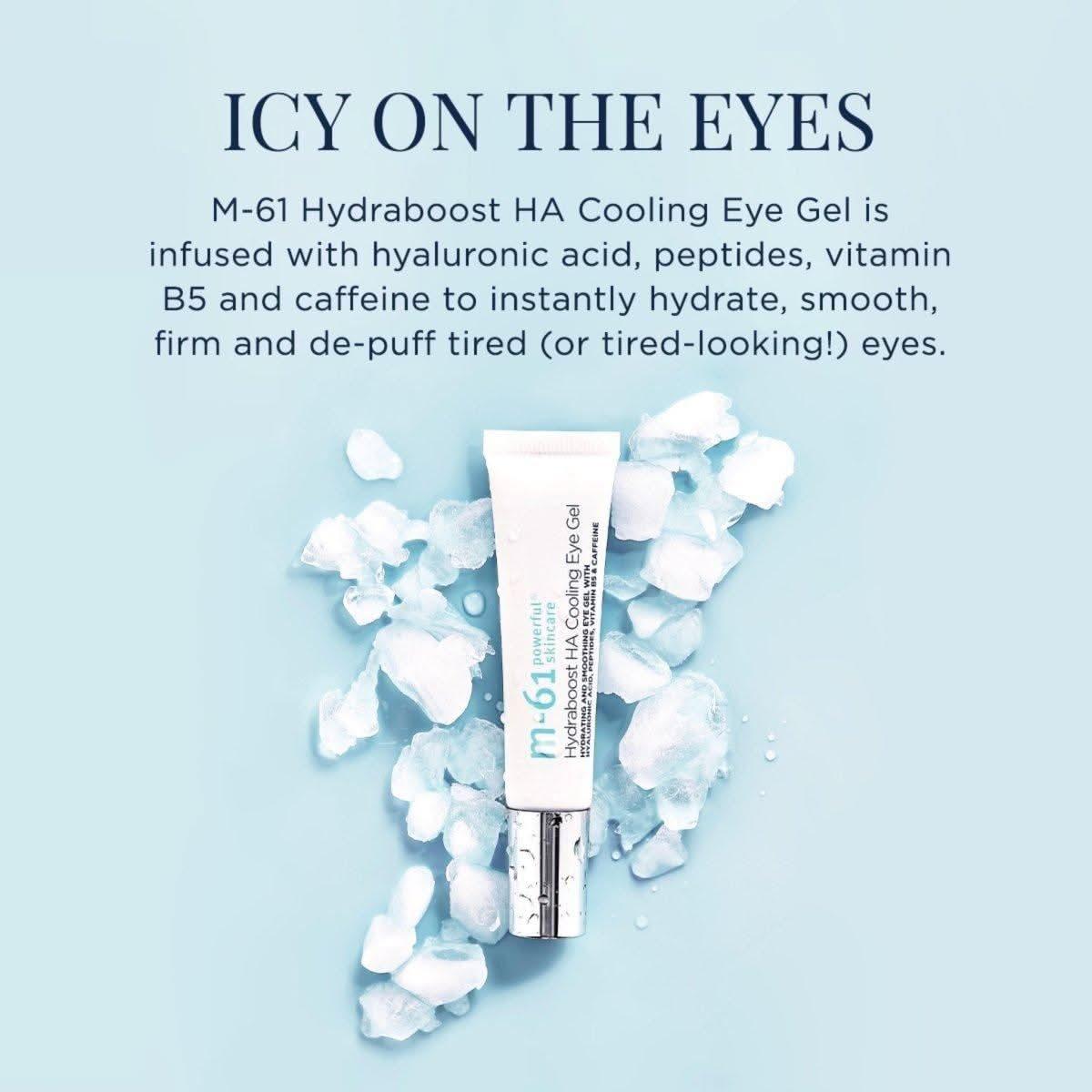 M-61 Hydraboost HA Cooling Eye Gel – 15ml | De-Puffing Eye Gel with Hyaluronic Acid, Peptides & Caffeine M - 61 Hydraboost HA Cooling Eye Gel - 15ml - Glam Global UKM - 61