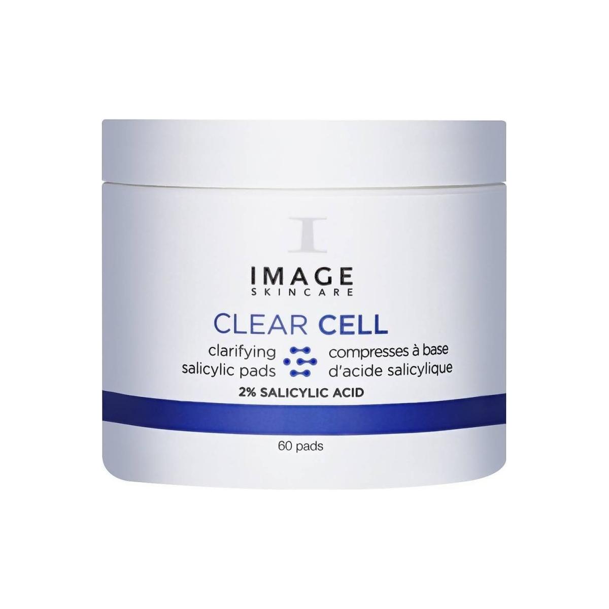 IMAGE Skincare Clear Cell Clarifying Salicylic Pads – 60 Count| Acne-Fighting Exfoliating Pads for Oily & Acne-Prone Skin Image Skincare Clear Cell Clarifying Salicylic Pads 60 Ct - Glam Global UKImage Skincare