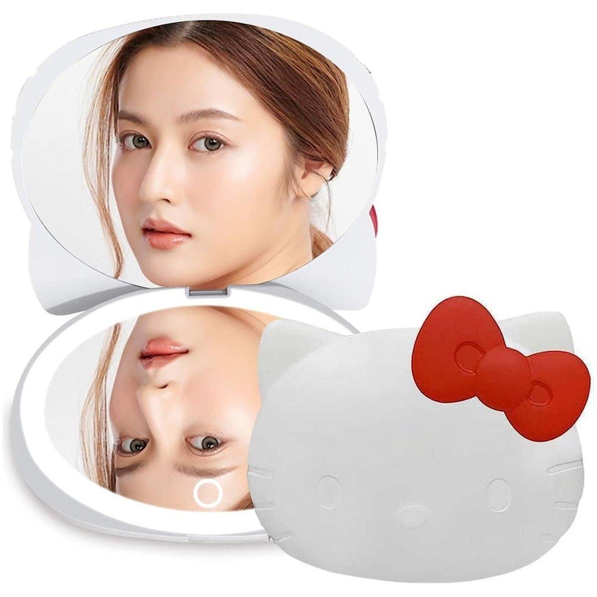 Hello Kitty Kawaii Compact Mirror with Touch Sensor | Dual Magnification & Adjustable Light Vanity Hello Kitty Kawaii Compact Mirror with Touch Sensor - Glam Global UKImpressions Vanity