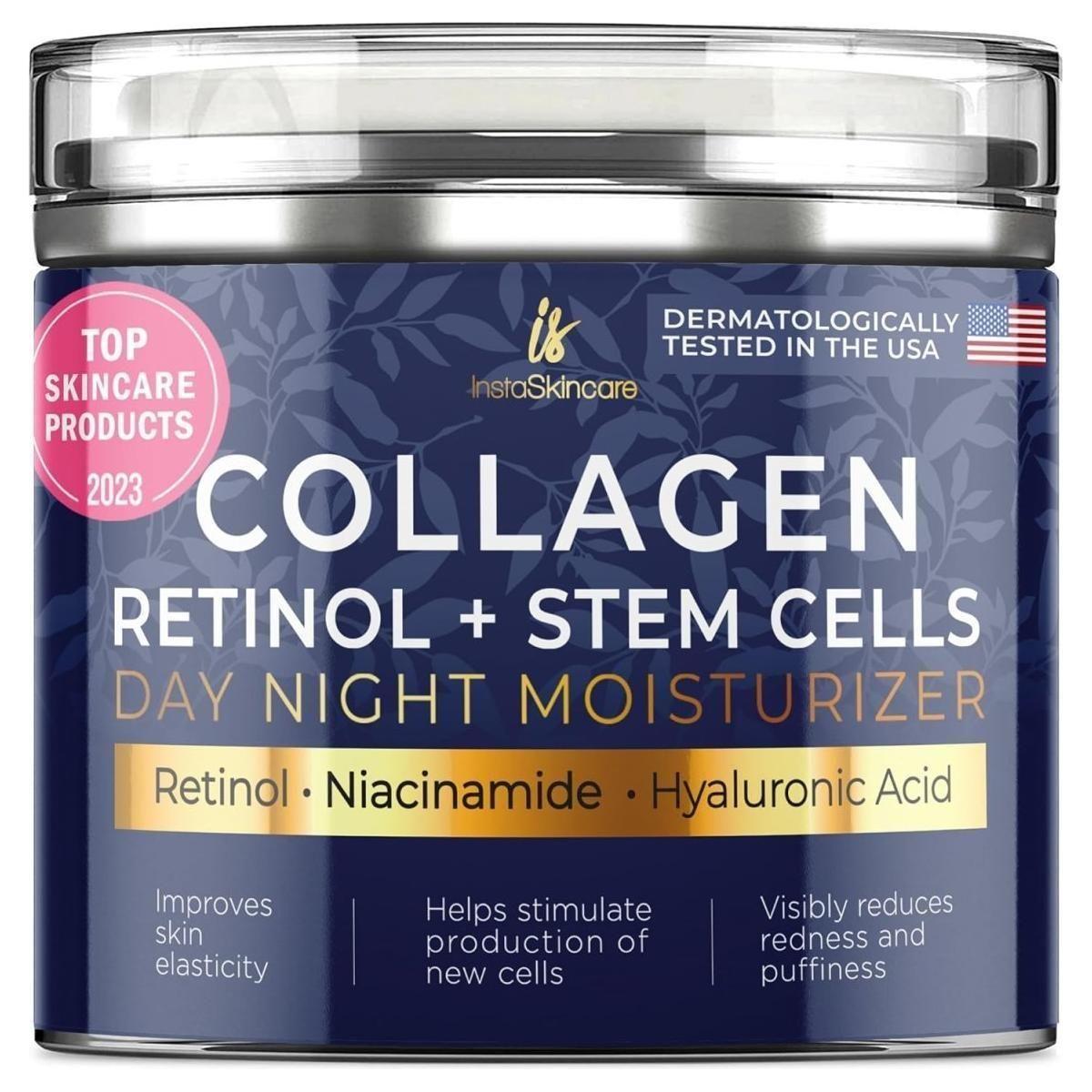 Insta Skincare Collagen Retinol Stem Cell Cream – 50ml | Anti-Aging, Lifting & Hydrating Formula Insta Skincare Collagen Retinol with Airless Pump - 50ml - Glam Global UKInsta Skincare