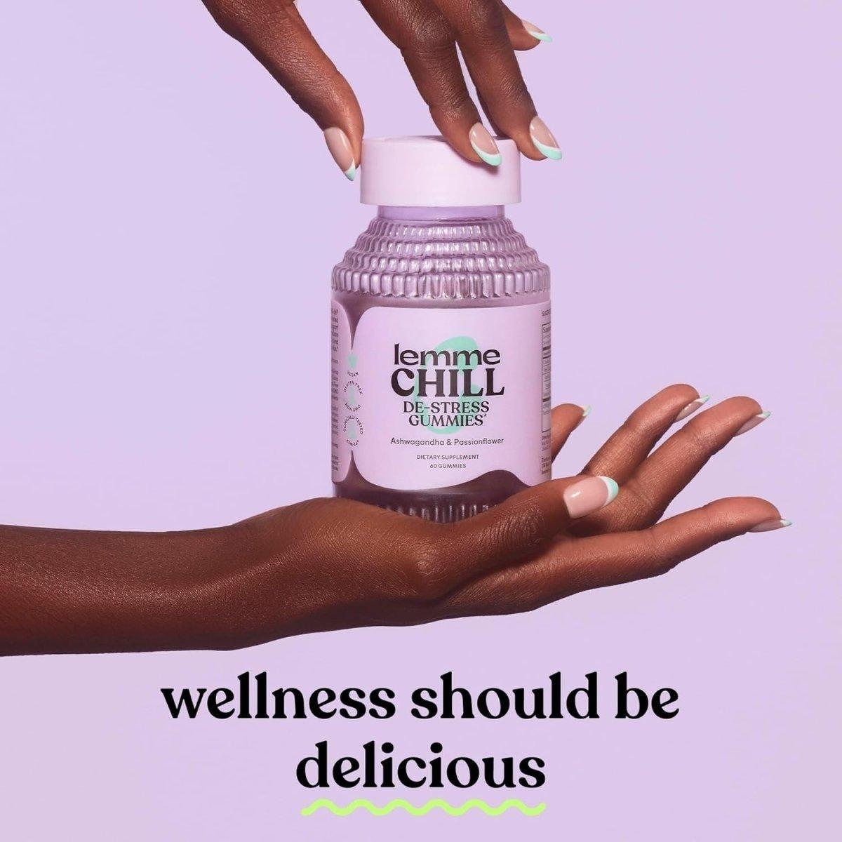 Lemme Chill De-Stress Relief Gummies – 60 Count Mixed Berry | 300mg KSM-66® Ashwagandha + Botanical Calm Blend Lemme Chill De - Stress Relief Gummies with 300Mg KSM - 66 Ashwagandha - Mixed Berry (60 Count) - Glam Global UKLemme