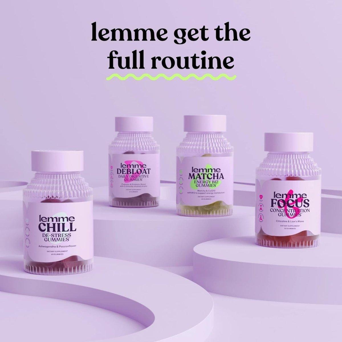 Lemme Chill De-Stress Relief Gummies – 60 Count Mixed Berry | 300mg KSM-66® Ashwagandha + Botanical Calm Blend Lemme Chill De - Stress Relief Gummies with 300Mg KSM - 66 Ashwagandha - Mixed Berry (60 Count) - Glam Global UKLemme
