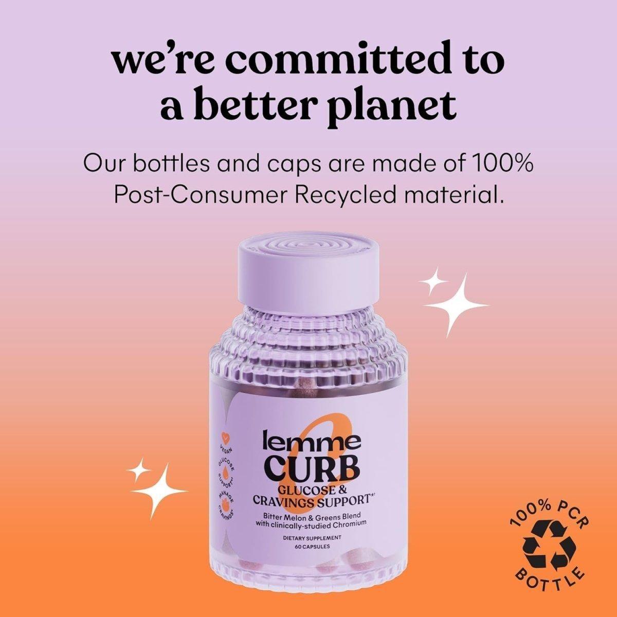 Lemme Curb Glucose & Cravings Support - 60 Capsules | Metabolic Balance & Weight Management Lemme Curb Glucose & Cravings Support - Bitter Melon 60 Count - Glam Global UKLemme
