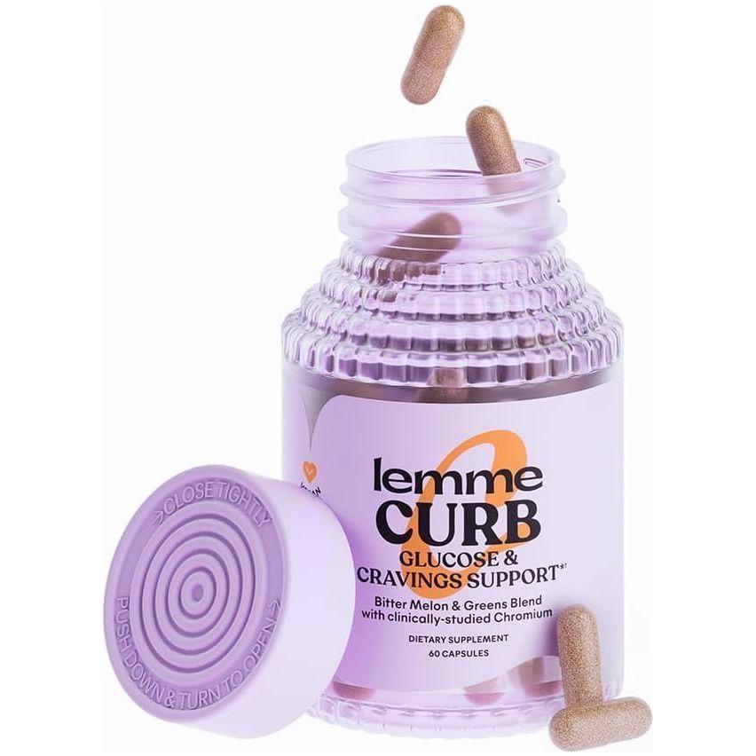 Lemme Curb Glucose & Cravings Support - 60 Capsules | Metabolic Balance & Weight Management Lemme Curb Glucose & Cravings Support - Bitter Melon 60 Count - Glam Global UKLemme