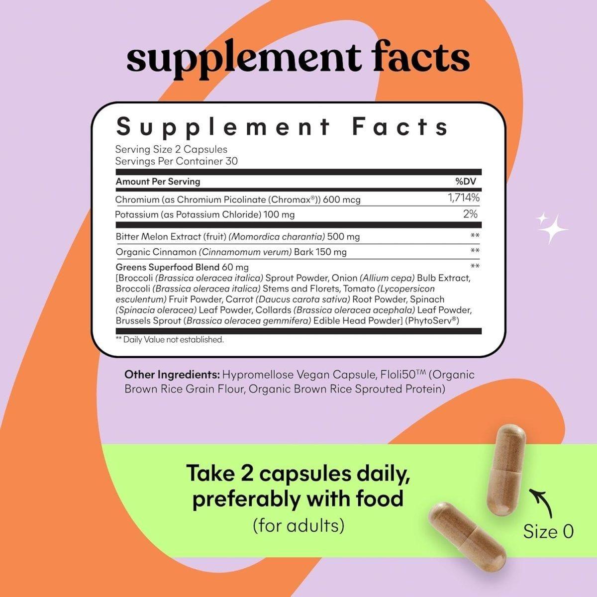 Lemme Curb Glucose & Cravings Support - 60 Capsules | Metabolic Balance & Weight Management Lemme Curb Glucose & Cravings Support - Bitter Melon 60 Count - Glam Global UKLemme