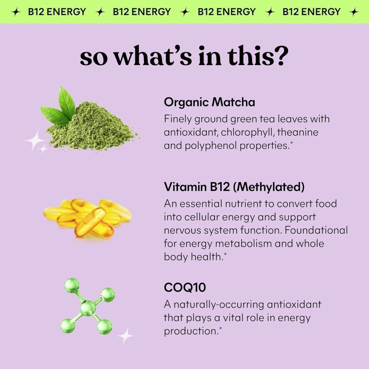 Lemme Matcha Energy B12 Gummies – 60 Count | Clean Energy Boost with Organic Matcha & CoQ10 Lemme Matcha Energy B12 Gummies with Organic Matcha Green Tea - (60 Count) - Glam Global UKLemme