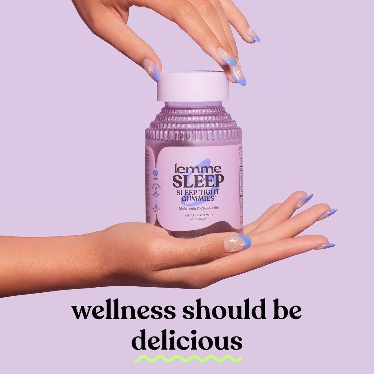 Lemme Sleep Gummies with 5mg Melatonin – 60 Count Berry Flavored | Vegan Nighttime Sleep Aid with Magnesium, L-Theanine & Botanicals Lemme Sleep Gummies with 5Mg Melatonin - Berry Flavored (60 Count) - Glam Global UKLemme