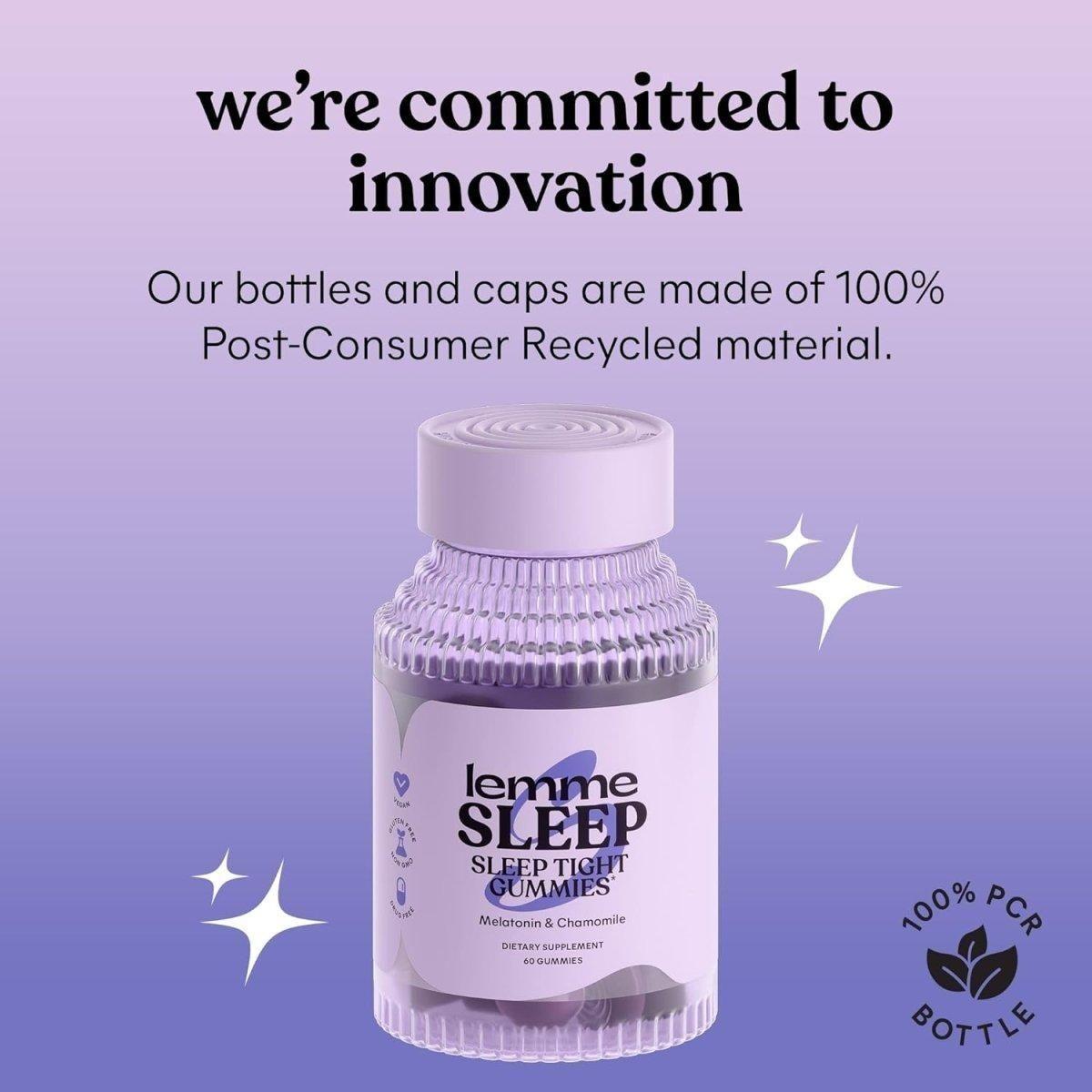 Lemme Sleep Gummies with 5mg Melatonin – 60 Count Berry Flavored | Vegan Nighttime Sleep Aid with Magnesium, L-Theanine & Botanicals Lemme Sleep Gummies with 5Mg Melatonin - Berry Flavored (60 Count) - Glam Global UKLemme