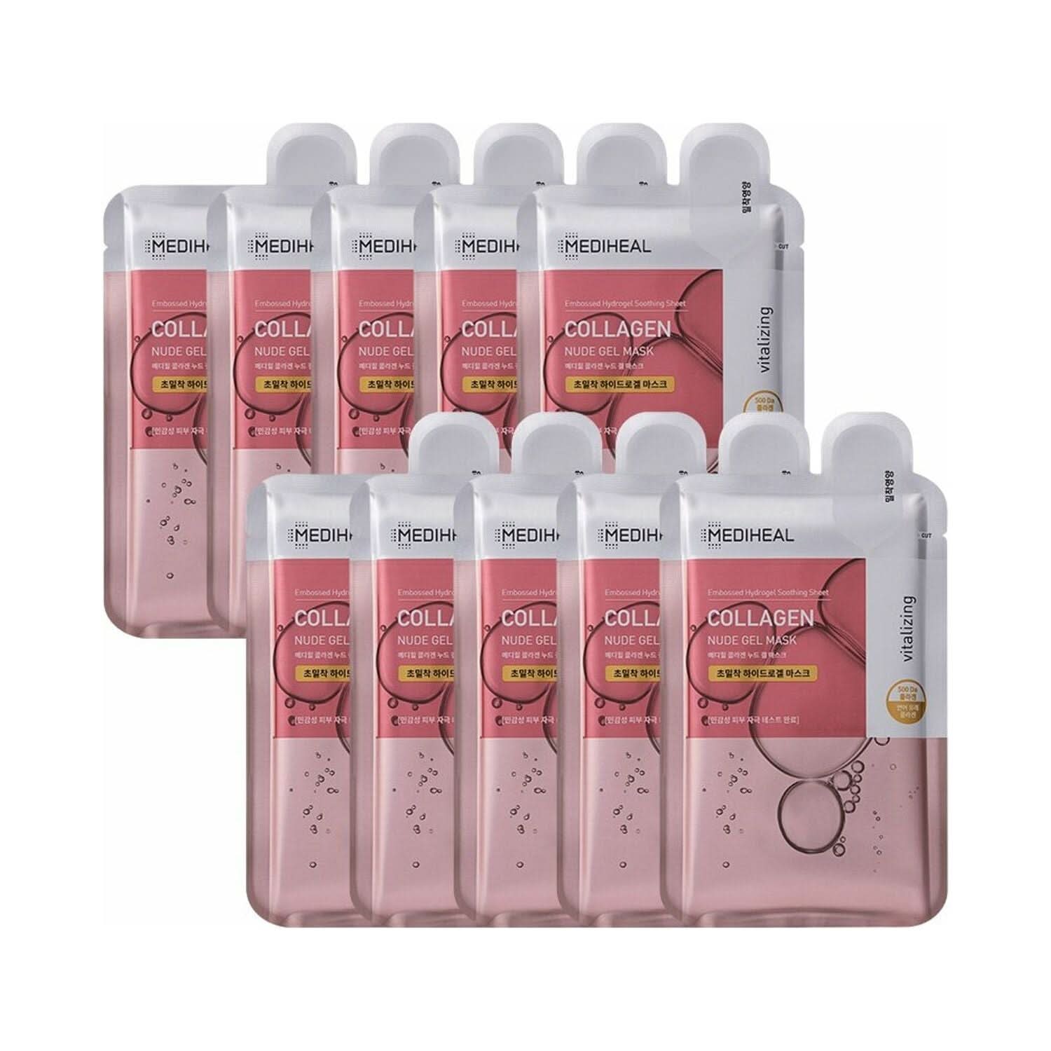 MEDIHEAL Collagen Nude Gel Mask Sheet – 10 Sheets | Nourish, Firm & Cool MEDIHEAL Collagen Nude Gel Mask Sheet – 10 Sheets | Nourish, Firm & Cool - Glam Global UKMEDIHEAL