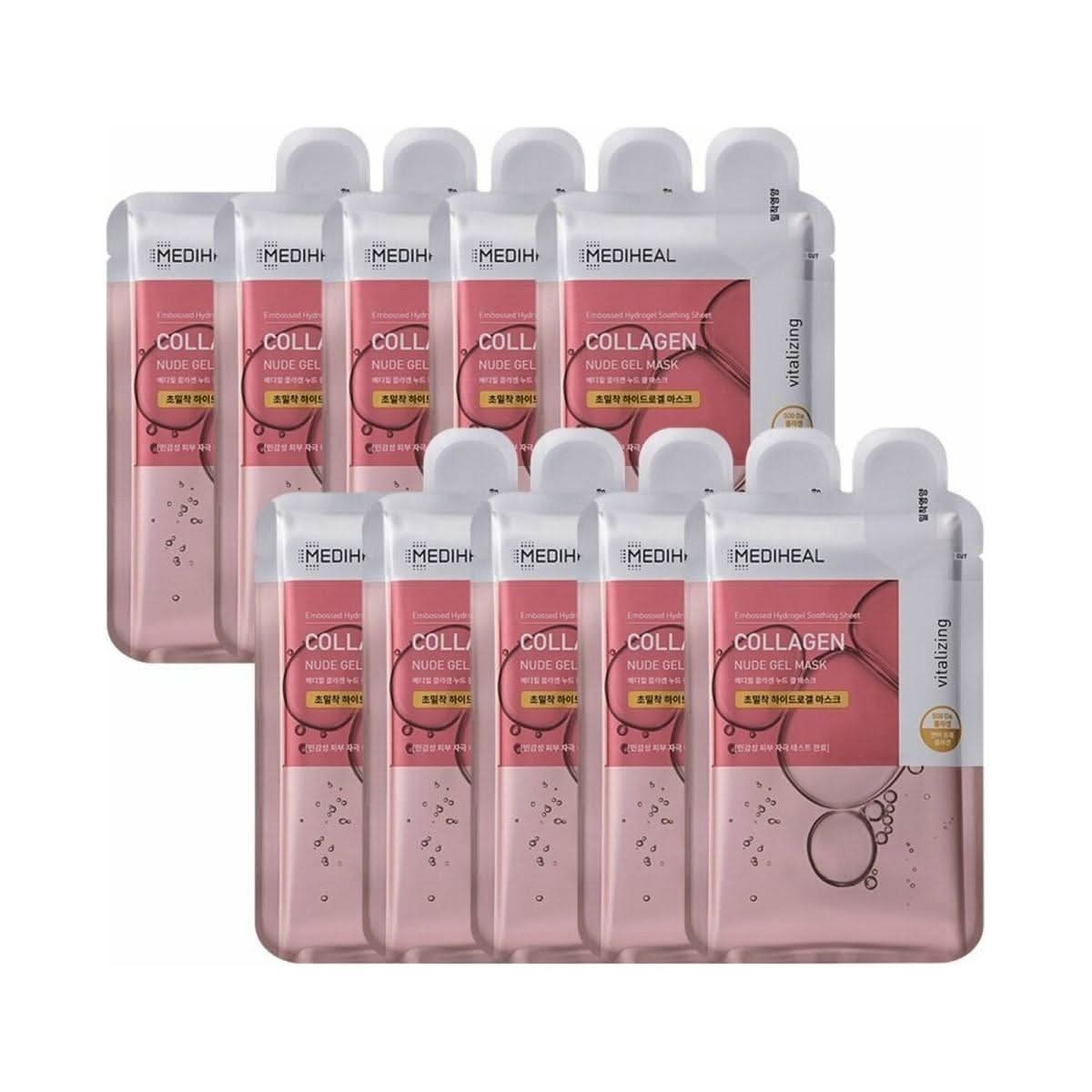 MEDIHEAL Collagen Nude Gel Mask Sheet – 10 Sheets | Nourish, Firm & Cool MEDIHEAL Collagen Nude Gel Mask Sheet – 10 Sheets | Nourish, Firm & Cool - Glam Global UKMEDIHEAL