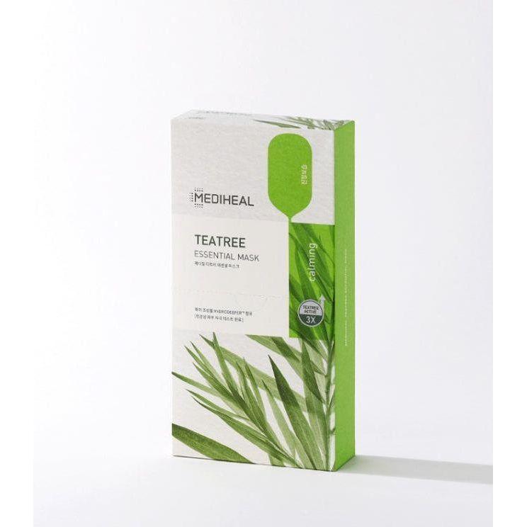 MEDIHEAL Tea Tree Care Solution Essential Mask REX – 24ml x 10 Sheets | Soothing Daily Sheet Mask for Blemish-Prone, Stressed Skin MEDIHEAL Tea Tree Care Solution Essential Mask REX 24ml X 10p - Glam Global UKMEDIHEAL