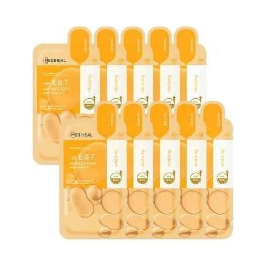 MEDIHEAL The E.G.T Ampoule Mask Sheet – 10 Pack | Exfoliate, Clarify & Smooth Skin with PHA + LHA MEDIHEAL The E.G.T Ampoule Mask Sheet 10P - Glam Global UKMEDIHEAL
