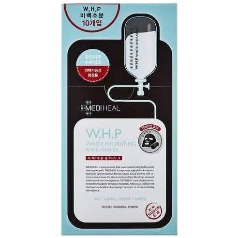 MEDIHEAL W.H.P White Hydrating Black Mask EX – 25ml x 10 Pack | Brightening & Moisture-Boosting Sheet Mask MEDIHEAL W.H.P White Hydrating Black Mask EX 25ml x 10ea - Glam Global UKMEDIHEAL