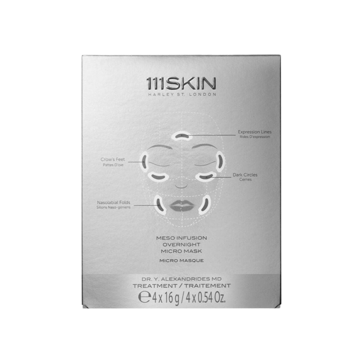 111SKIN Meso Infusion Overnight Micro Mask – Targeted Wrinkle & Fine Line Treatment (4 Count) 111SKIN Meso Infusion Overnight Micro Mask (4 Count) - Glam Global UK111SKIN