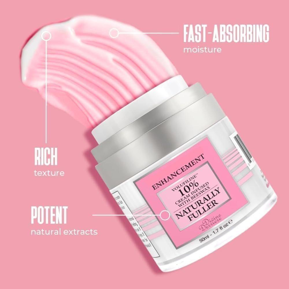 Crema natural para realzar los senos Divine Derriere para busto y glúteos con manual - 50 ml Divine Derriere Natural Breast & Butt Ehancement - 50ml - Glam Global UKDivine Derriere