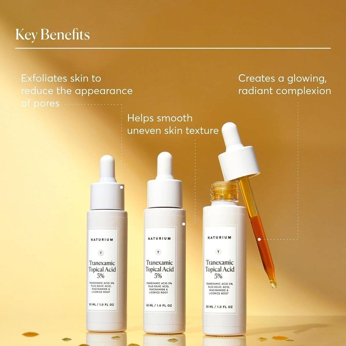 Naturium Tranexamic Topical Acid 5% Serum – 30ml | Brightening & Tone-Correcting Treatment for Discolouration & Hyperpigmentation Naturium Tranexamic Topical Acid 5% - 30ml - Glam Global UKNaturium