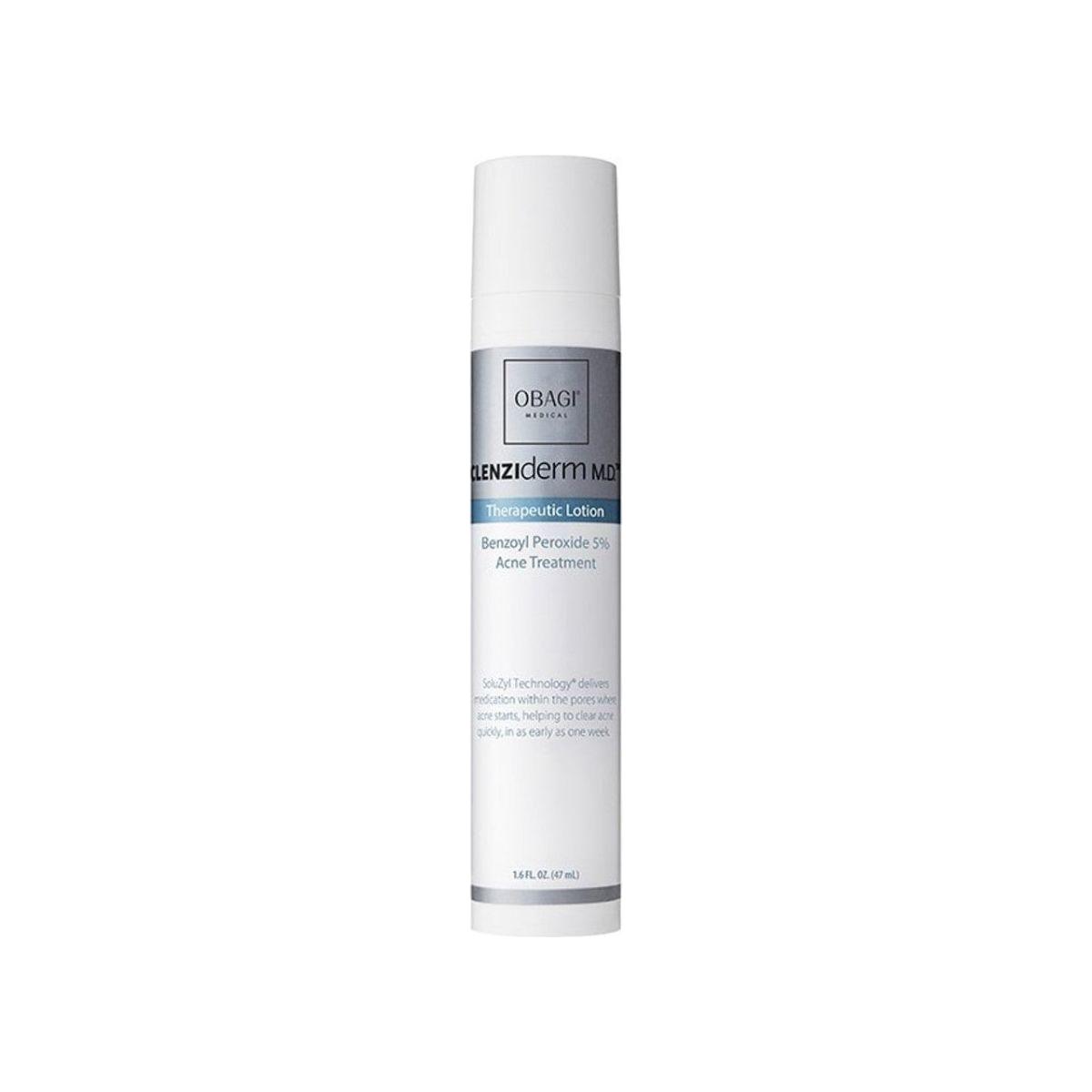Obagi CLENZIderm M.D. Therapeutic Lotion 5% BPO – 47ml | Targeted Acne Treatment with Benzoyl Peroxide Obagi Clenziderm M.D. Therapeutic Lotion 5% BPO 1.6 fl oz 47 ml - Glam Global UKObagi