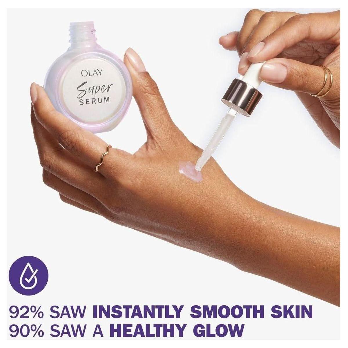 Olay Super Serum – 30ml | Hydrating Serum with Niacinamide, Vitamin C, Collagen Peptide & AHA Olay Super Serum - 30ml | Hydrating Serum with Niacinamide, Vitamin C, Collagen Peptide, and AHA - Glam Global UKOlay