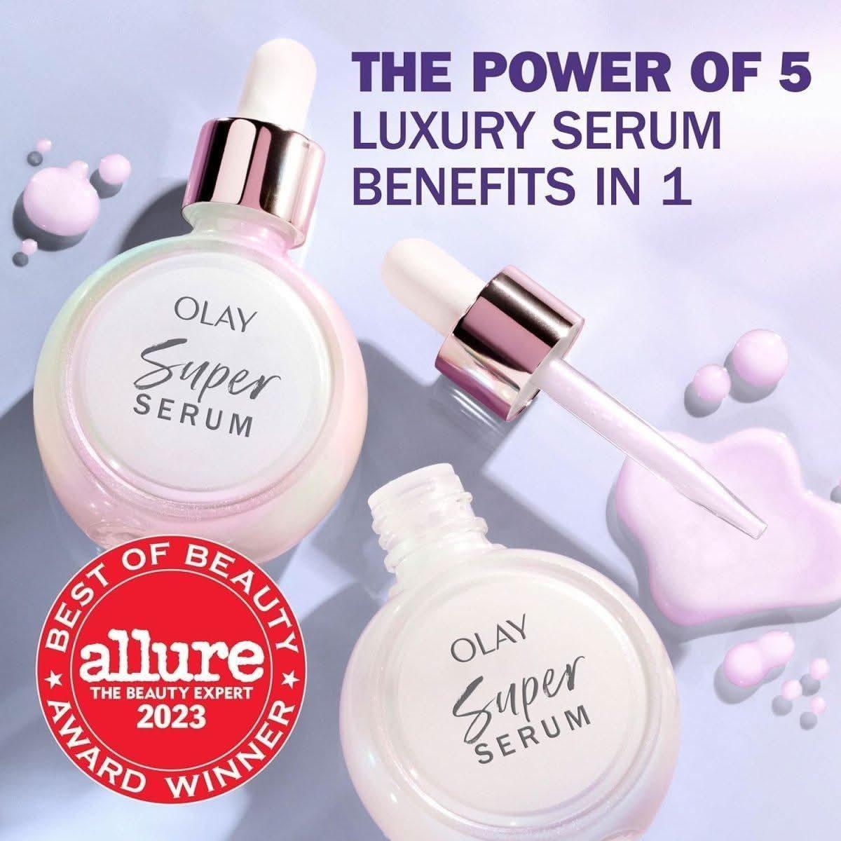 Olay Super Serum – 30ml | Hydrating Serum with Niacinamide, Vitamin C, Collagen Peptide & AHA Olay Super Serum - 30ml | Hydrating Serum with Niacinamide, Vitamin C, Collagen Peptide, and AHA - Glam Global UKOlay