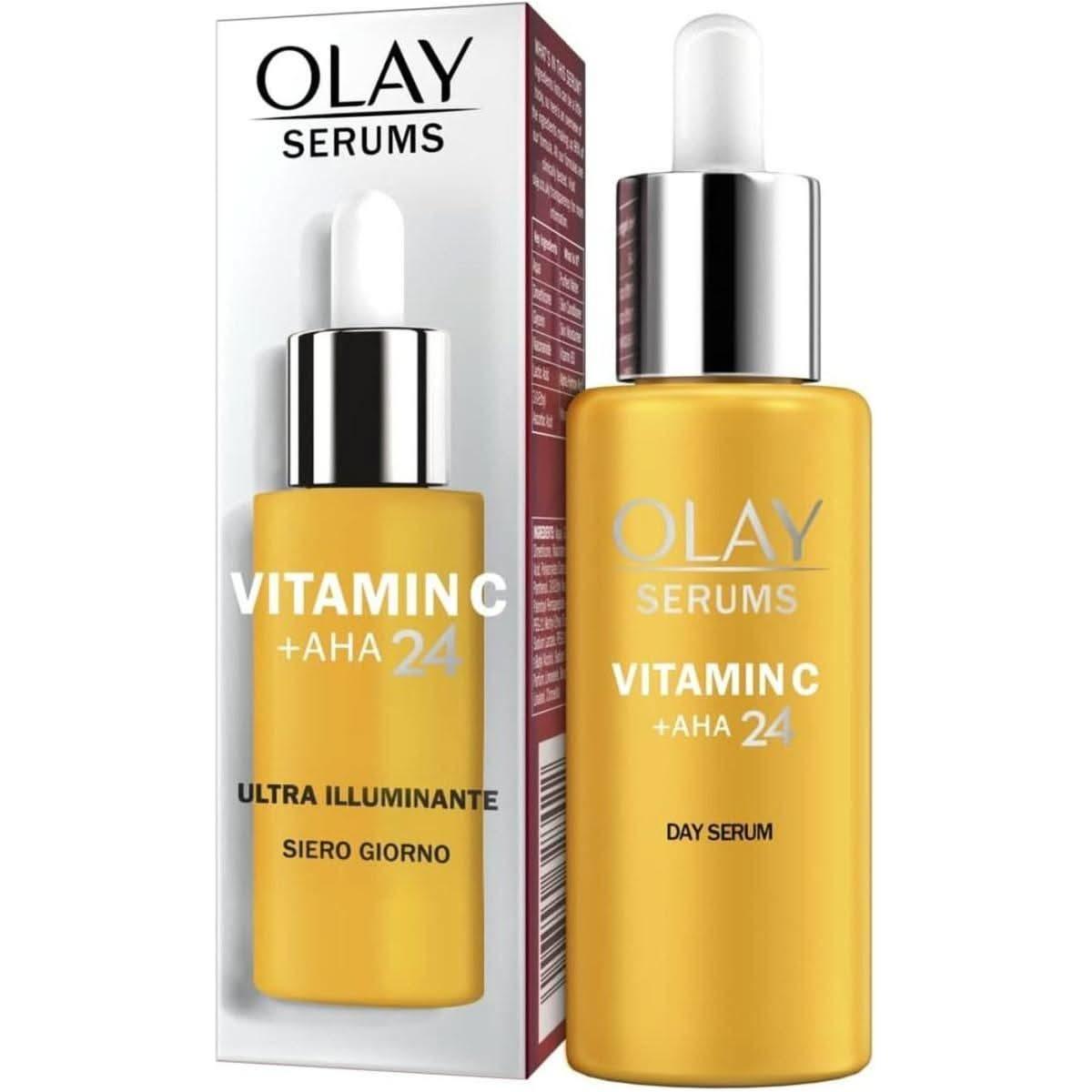 Olay Vitamin C + AHA24 Sérum en gel de día con vitamina C, AHA y niacinamida - 40 ml Olay Vitamin C + AHA24 Day Gel Serum - 40ml | Brightening Serum with Vitamin C, AHA & Niacinamide - Glam Global UKOlay