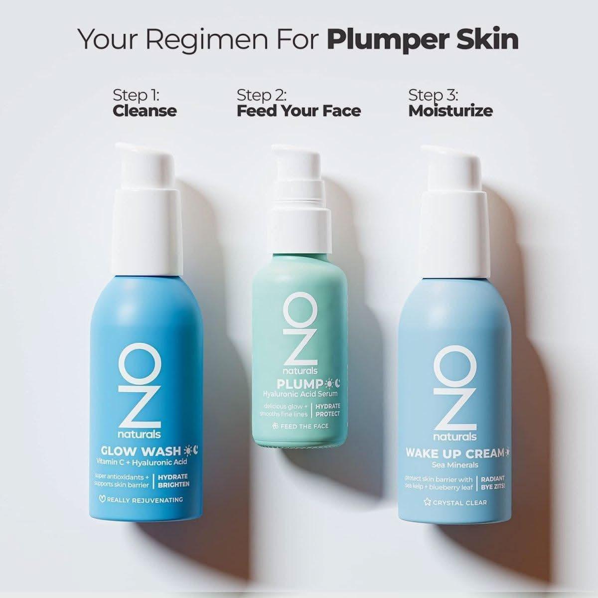 OZNATURALS Wake Up Cream – Lightweight Daily Moisturizer – 50ml | Brightening, Hydrating & Protective Skincare OZNATURALS WAKE up CREAM: Vitamin C Moisturizer, Sea Infused Herbal - 90ml - Glam Global UKOZNATURALS