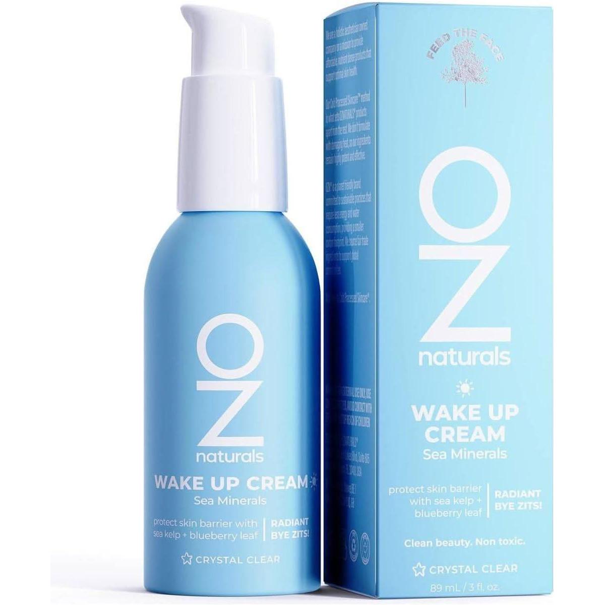 OZNATURALS Wake Up Cream – Lightweight Daily Moisturizer – 50ml | Brightening, Hydrating & Protective Skincare OZNATURALS WAKE up CREAM: Vitamin C Moisturizer, Sea Infused Herbal - 90ml - Glam Global UKOZNATURALS