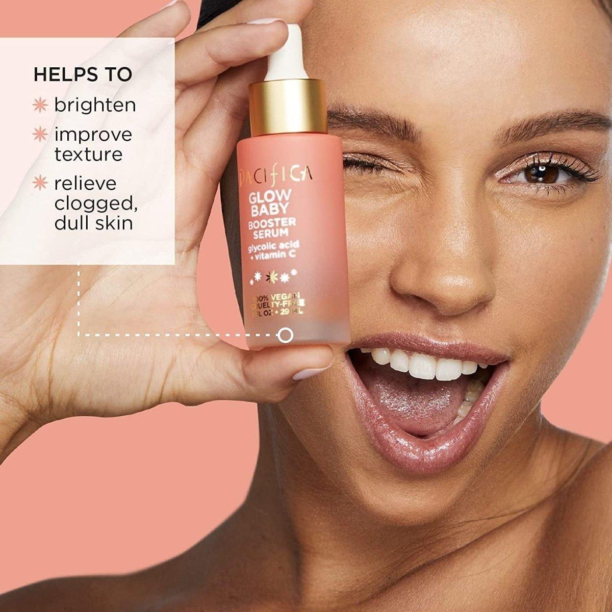 Pacifica Glow Baby Booster Serum – 30ml | Vitamin C + Glycolic Acid Brightening & Hydration Serum Pacifica Glow Baby Booster Serum - 30ml - Glam Global UKPacifica