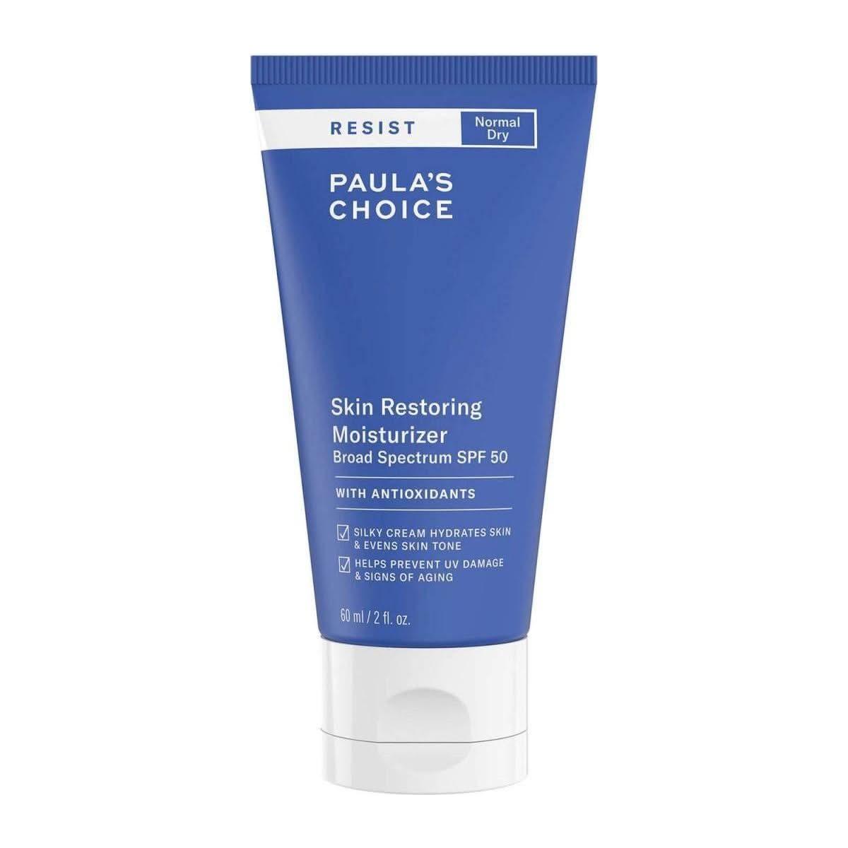 Paula’s Choice Resist Anti-Ageing Skin Restoring Moisturiser SPF 50 – 60ml | Advanced Daily SPF with Anti-Ageing Hydration Paula's Choice Resist Anti - Ageing Skin Restoring Moisturizer SPF 50 - 60ml | Hydration & Sun Protection - Glam Global UKPaula's Choice