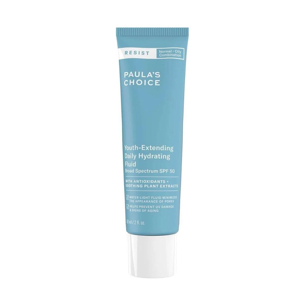 Paula’s Choice Resist Youth-Extending Daily Hydrating Fluid SPF 50 – 60ml | Lightweight Anti-Ageing SPF for Oily & Blemish-Prone Skin Paula's Choice Resist Youth - Extending Daily Hydrating Fluid SPF 50 - 60ml - Glam Global UKPaula's Choice