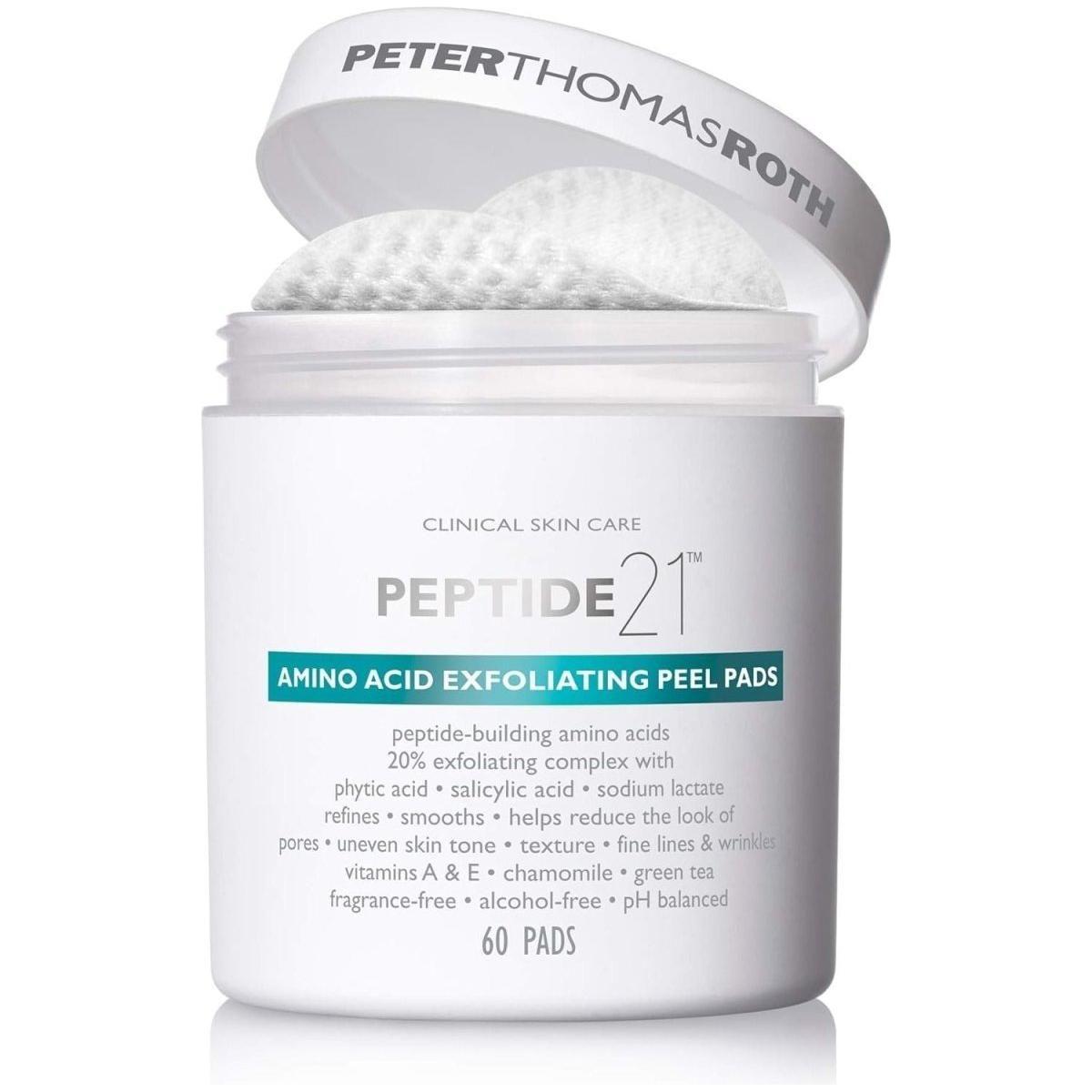 Peter Thomas Roth Peptide 21 Amino Acid Exfoliating Peel Pads – 60 Pads | Smoother, Firmer & Radiant Skin Peter Thomas Roth Peptide 21 Amino Acid Exfoliating Peel Pads - 60 Pads - Glam Global UKPeter Thomas Roth