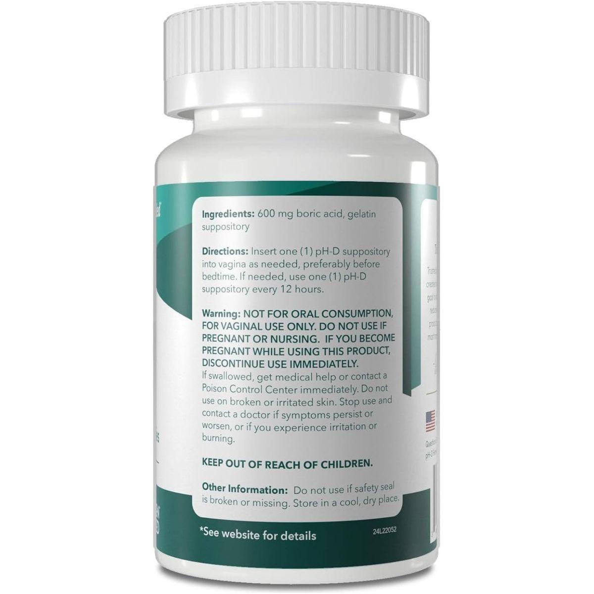 Ph-D Feminine Health - 600mg Boric Acid Suppositories | Doctor-Recommended for Vaginal Odor & pH Balance Ph - D Feminine Health - 600 Mg Boric Acid Suppositories for Vaginal Odor Use - Glam Global UKPh - D Feminine Health