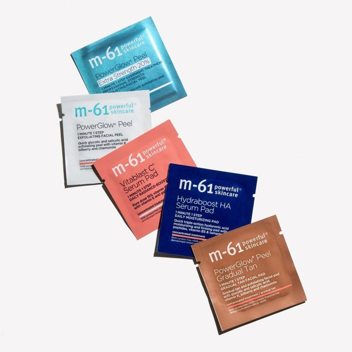 M-61 PowerGlow Peel Extra Strength 20% – 20 Treatments | Pro-Strength Glycolic Acid Resurfacing Pads M - 61 PowerGlow Peel Extra Strength 20% - 20 Treatments - Glam Global UKM - 61