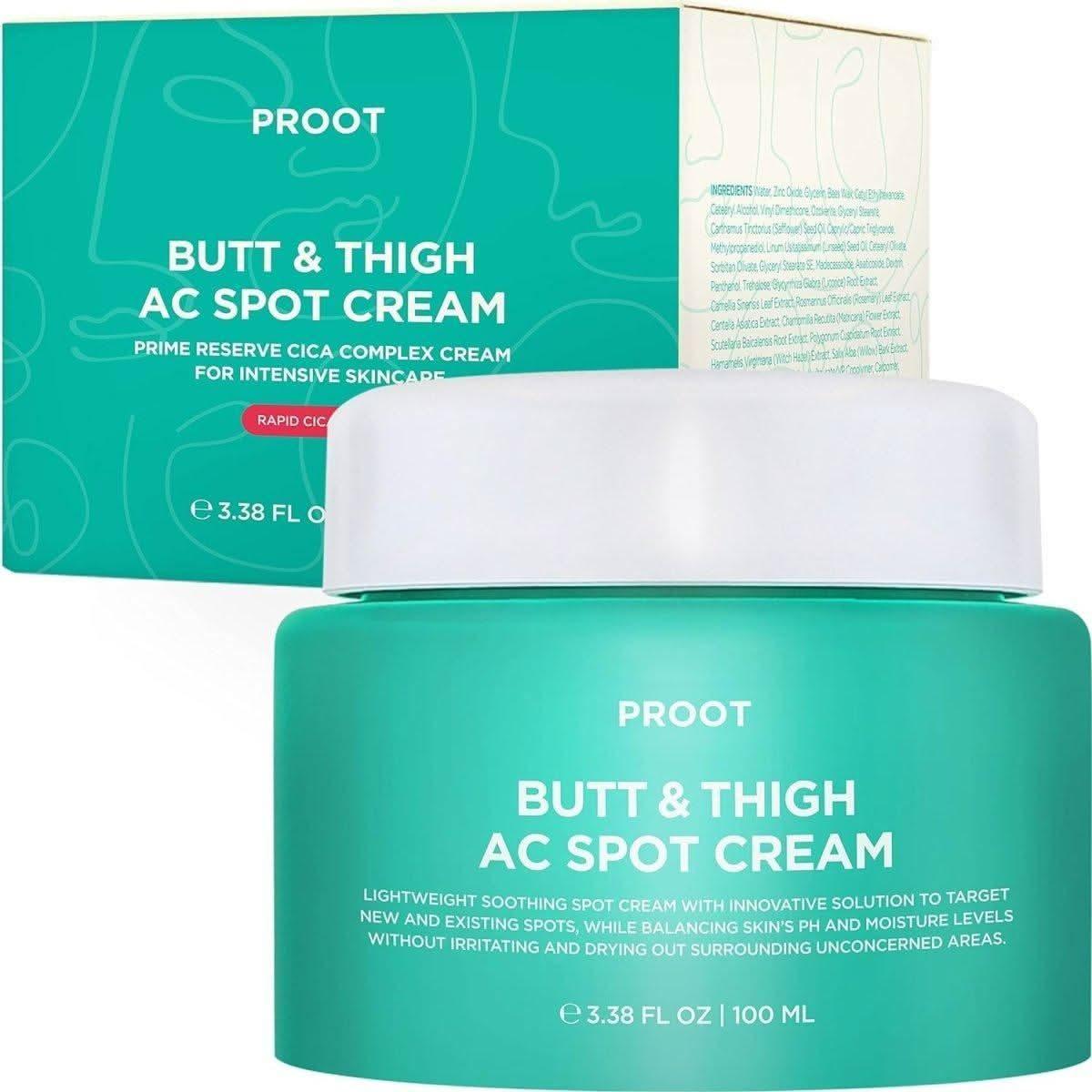 Crema de tratamiento para aclarar el acné en glúteos y muslos Proot - 100 ml  Proot Butt & Thigh Acne Clearing Treatment Cream - 100ml - Glam Global UKProot