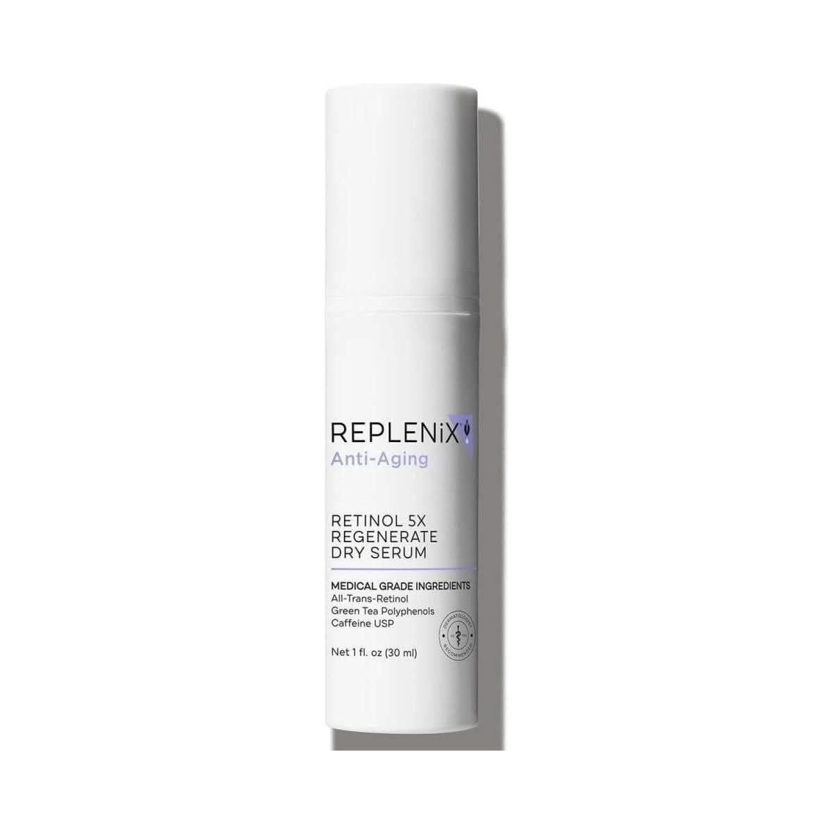 Replenix Anti-Aging Retinol 5X Regenerate Dry Serum – 30ml | Advanced Retinol Treatment for Fine Lines, Wrinkles & Uneven Tone Replenix Anti - Aging Retinol 5X Regenerate Dry Serum - 30ml - Glam Global UKReplenix