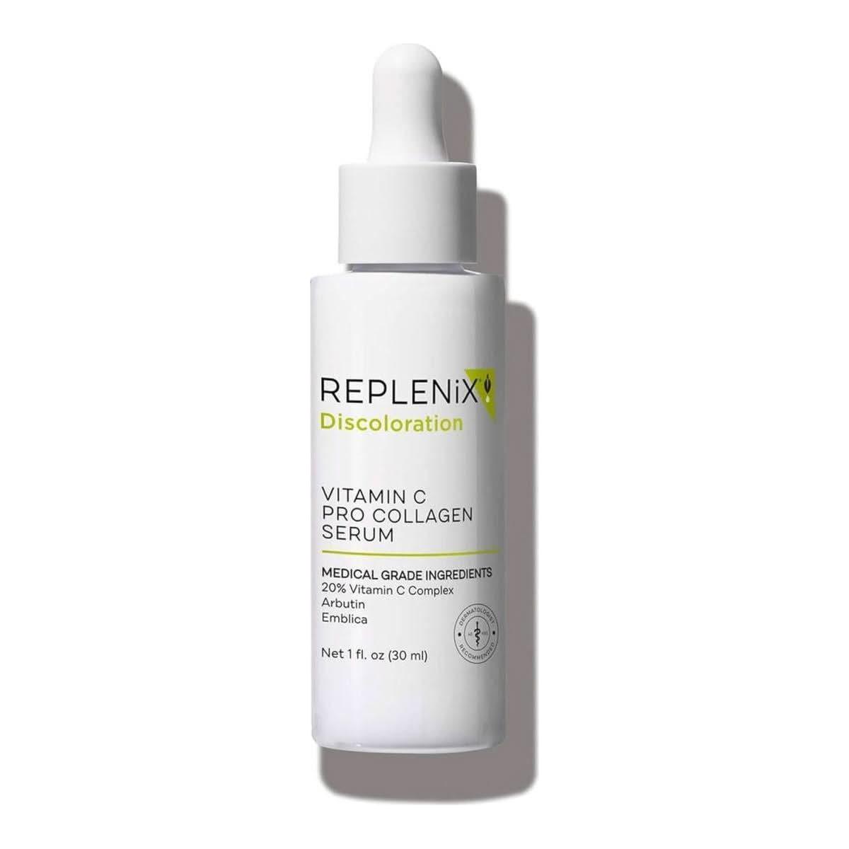 Replenix Citrix Vitamin C Pro-Collagen Brightening Serum – 30ml | Advanced Anti-Aging Serum with Peptides, Hyaluronic Acid & Antioxidants Replenix Citrix Vitamin C Pro - Collagen Brightening Serum 1 oz 30 ml - Glam Global UKReplenix