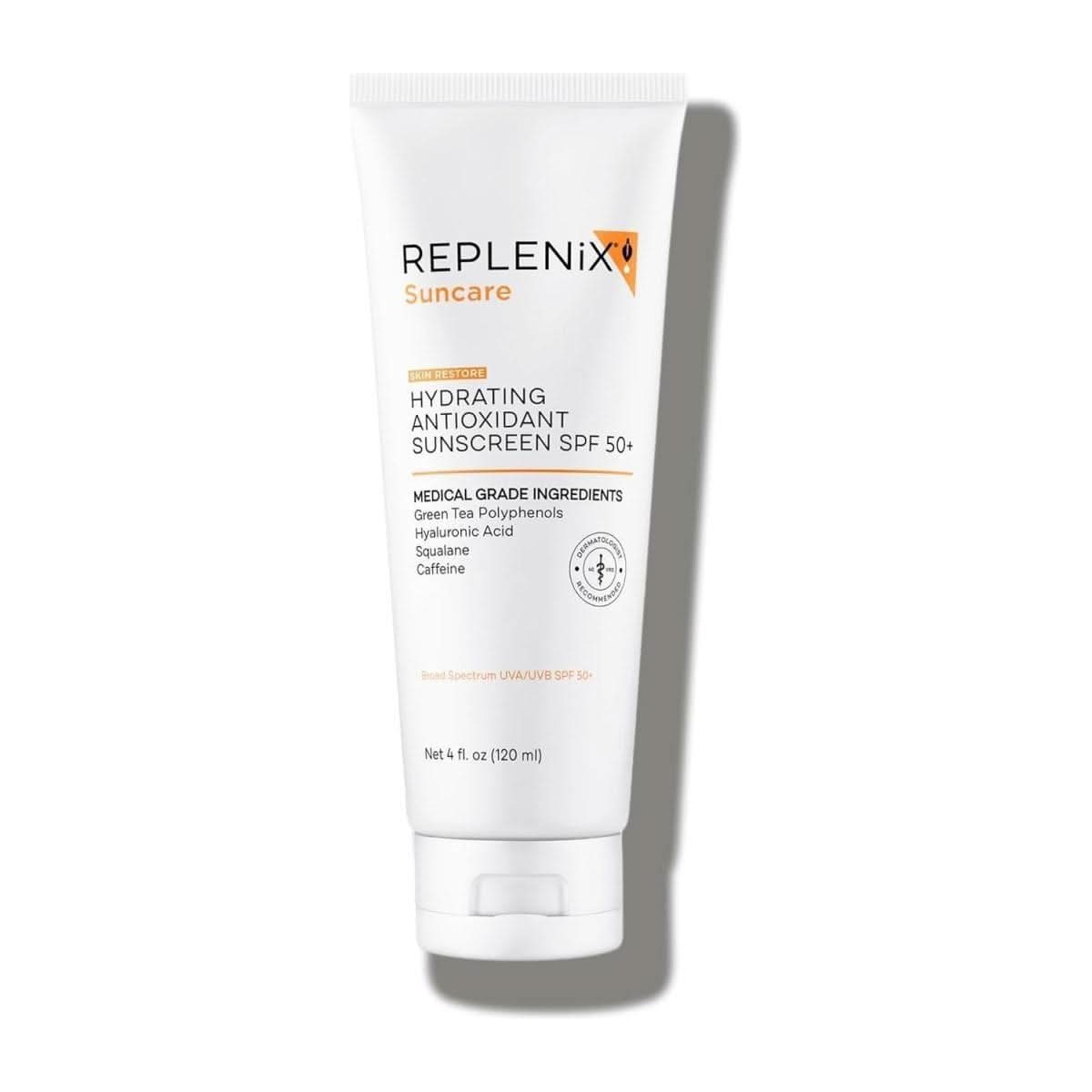 Replenix Hydrating Antioxidant Tinted Mineral Sunscreen SPF50 - 120ml | Dermatologist-Developed Broad-Spectrum Protection Replenix Hydrating Antioxidant Tinted Mineral Sunscreen SPF50 - 120ml - Glam Global UKReplenix