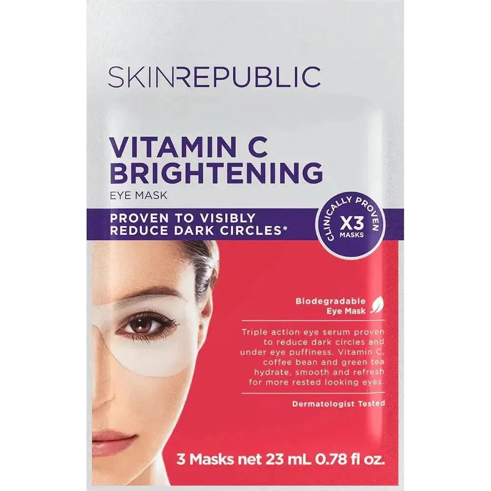 Skin Republic Brightening Eye Mask (3 Pairs) | Reduces Dark Circles & Puffiness Instantly Skin Republic Brightening Eye Mask (3 Pairs) - Glam Global UKSkin Republic