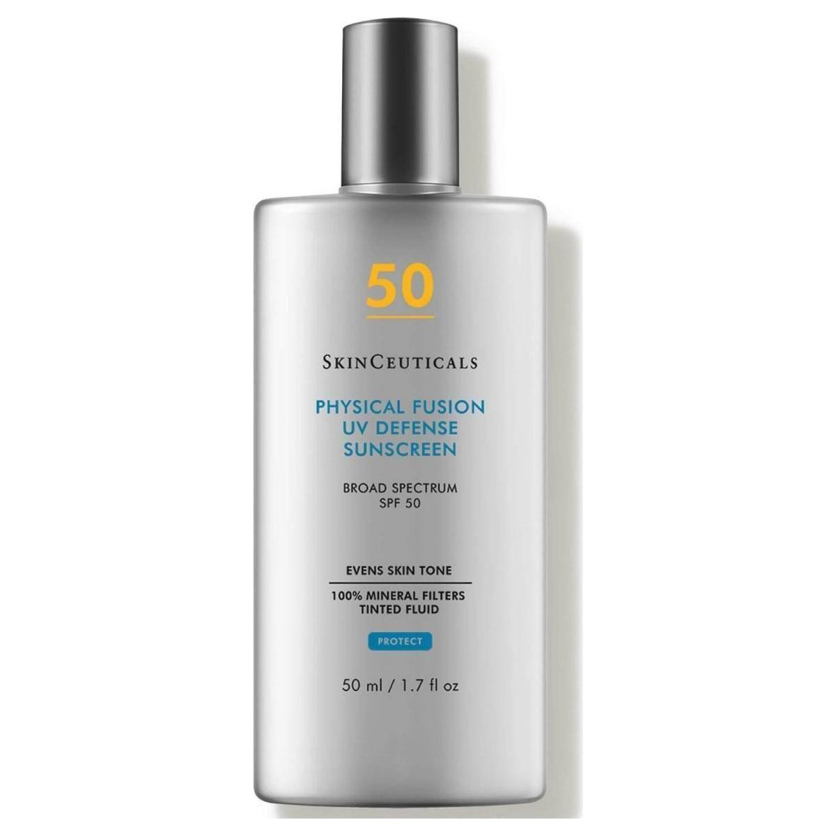 SkinCeuticals Physical Fusion UV Defense SPF 50 – 50ml | Tinted Mineral Sunscreen with Broad-Spectrum Protection & Radiance Boost SkinCeuticals Physical Fusion UV Defense SPF 50 Mineral Sunscreen - 50ml - Glam Global UKSkinCeuticals